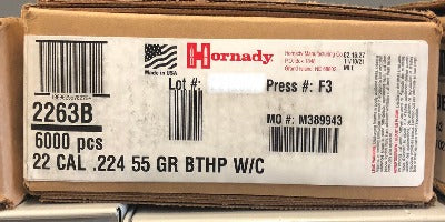 Hornady 22cal 55gr HP W/Cannelure - Image 3